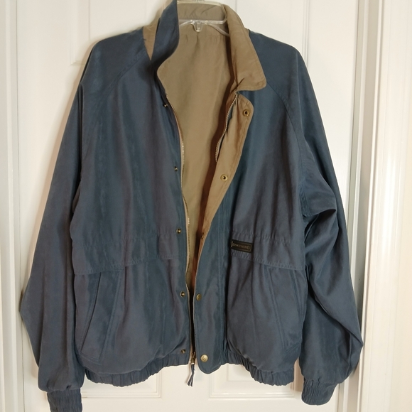 Vintage Browning Men's Blue & Brown Reversible Jacket Sz L - Picture 1 of 10